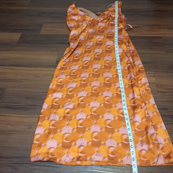 Dress forum celestial print v-neck satin midi dress hippie boho - Picture 11 of 11